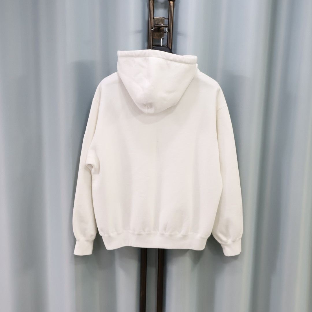 Supreme Collegiate White Patchwork Leather Hoodie… - image 5