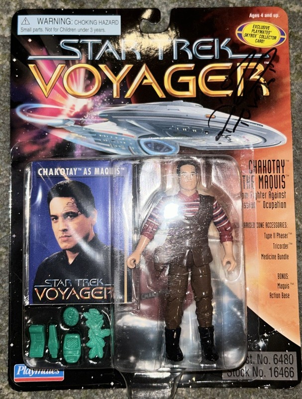 Autographed Star Trek Voyager Action Figure - By Tim Russ - Chakotay