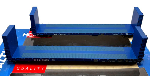 HO WALTHERS 932-240062 CANADIENSE 50' MAMPARO VAGÓN PLANO 2-PK MONTANA ENLACE FERROVIARIO MRL | Zustand: Used