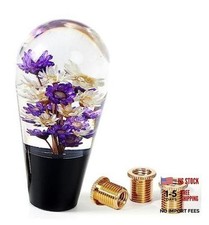 Flower Shift Knob Shifter Knob Gear Shift Knob Shift Black Shaft Purple White