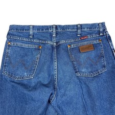 Wrangler Cowboy Cut Relaxed Fit Straight Leg Blue Denim Jeans Mens 36x30 31MWZGK