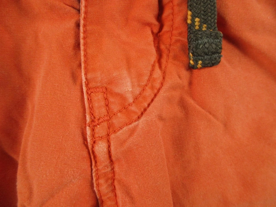 Abercrombie Fitch Shorts Youth Large Orange Cargo Paratrooper Vintage Fatigue - Image 4 of 4