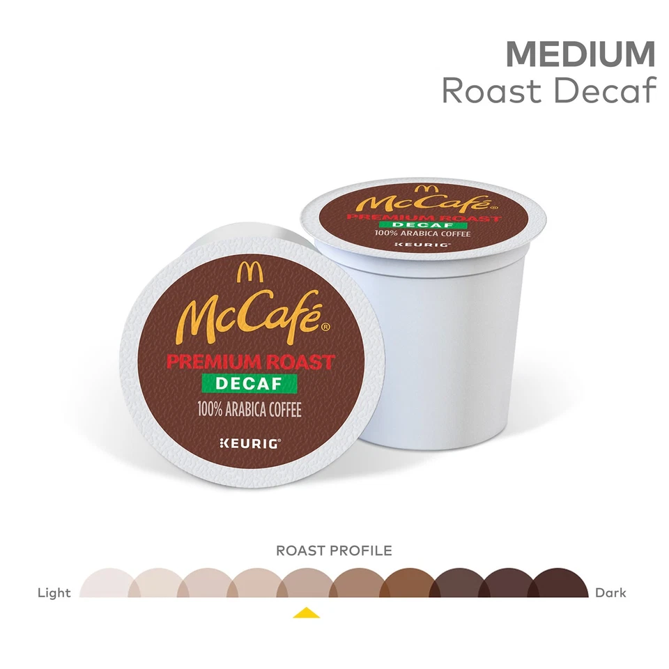 McCafe, café descafeinado tostado premium, cápsulas Keurig de una sola porción K-Cup, 96 unidades Foto 4 de 4