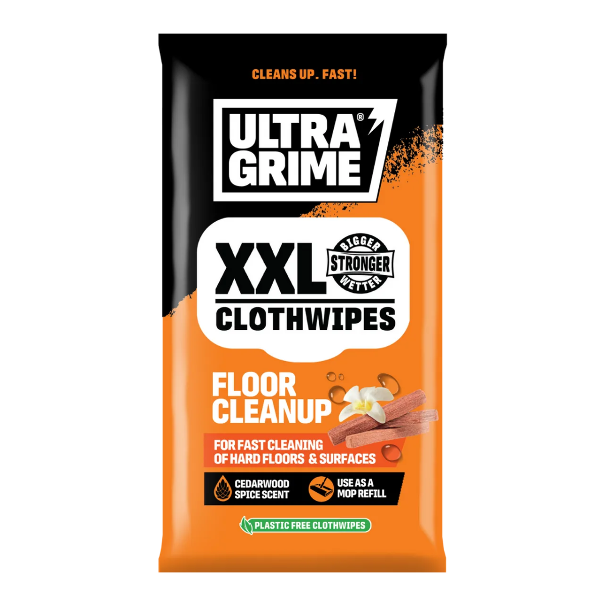 ULTRAGRIME Floor Cleanup XXL+ Clothwipes - Pack of 20