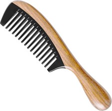 Buff Horn Handmade Natural Green Sandalwood Hair b -