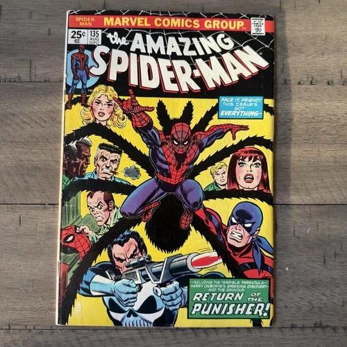 Amazing Spider-Man #135 (Marvel 1974) 2nd Punisher appearance Est VG+ MVS intact