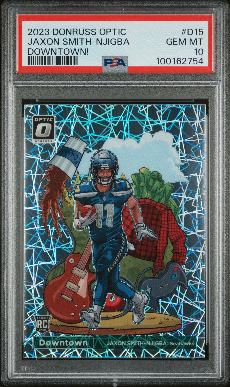 2023 Donruss Optic Jaxon Smith-Njigba Rookie Downtown! PSA 10 Hawks RC WR Pop162