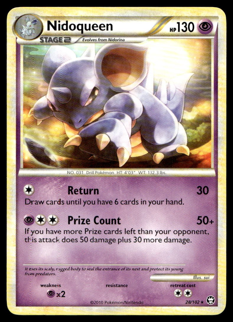 Nidoqueen Triumphant Rare 28/102 2010 Pokemon TCG