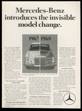 1968 Mercedes-Benz 250S 250 S car photo vintage print ad