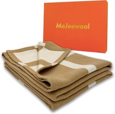 Wool Blanket  Throws 90 Wool Warm Blanket Soft Couch Blankets 75"x55" Twin