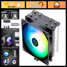 High-Performance CPU Air Cooler, 4 Heat Pipes, PWM Fan, Aluminium Heatsink, AMD/