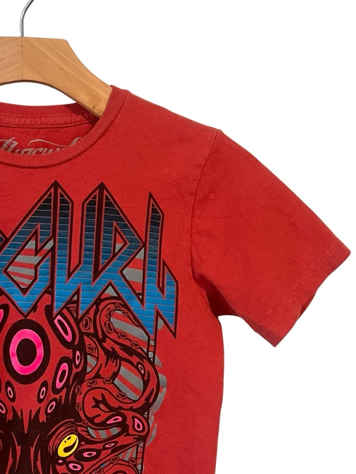 Rip Curl T Shirt Boys Size Medium Red Short Sleeve Graphics Crew Neck Tee - Image 3 of 4