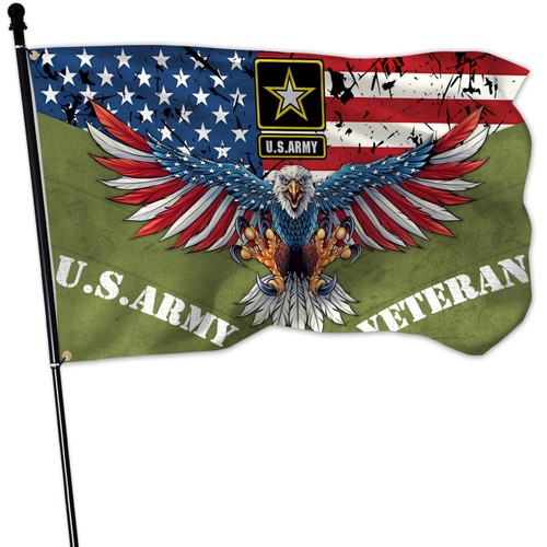 US Army Military Flag 3x5 Outdoor Made In USA Double Sided - Foto 2
