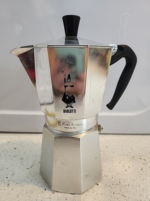 Vintage Bialetti Moka Express Coffee Maker 6 Cup Made in Italy 