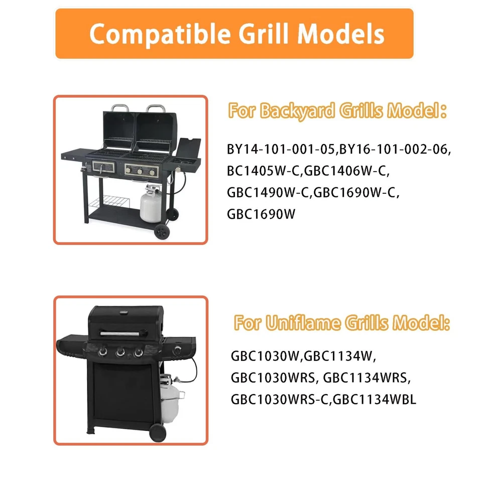 Paquete de 3 placas térmicas de acero inoxidable de 14 3/16 pulgadas de repuesto para Uniflame GBC10... Foto 3 de 4