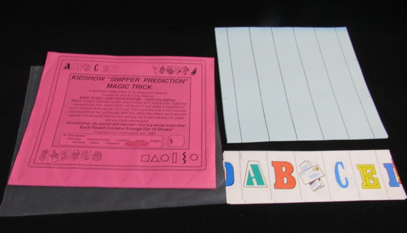 RARE FIND Kidshow "SNIPPER PREDICTION" Magic Trick - Partial package 7/10