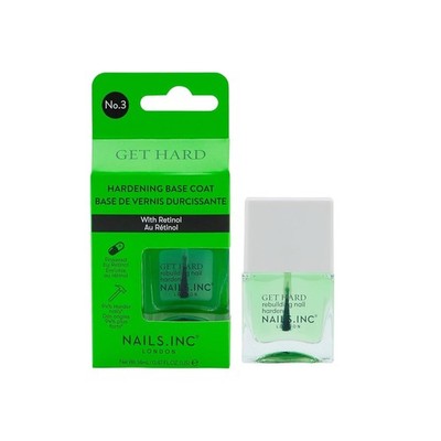 Nails Inc Get Hard, Hardening Base Coat, Retinol, Nail Strenthening, No... 
