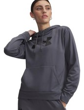 Under Armour Women's Fleece Big Logo Hoodie Castlerock 1389286-025