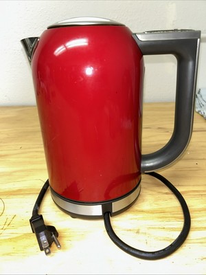 1.7 LITER KitchenAid ELECTRIC KETTLE Model KEK1722ER - EMPIRE RED Tested Rare