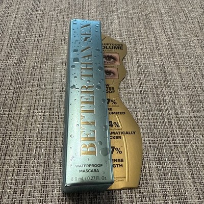 Too Faced BETTER THAN SEX Waterproof Mascara   Black   0.27 Oz 8.0 mL. NIB Bb13