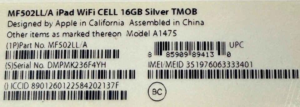 Apple iPad Air 1st Gen 16GB Cellular Silver MF502LL/A A1475 iOS 7 NEW Sealed - Image 4 of 4