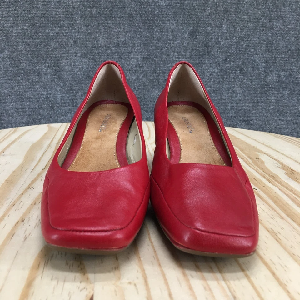 Aerosoles Shoes Womens 6 M Bare Foot Wedge Pumps Red Leather Casual Slip On - Image 4 of 4