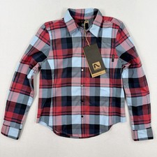 Flylow Brigette Tech Flannel Shirt Size S Womens Alpine/Night NEW