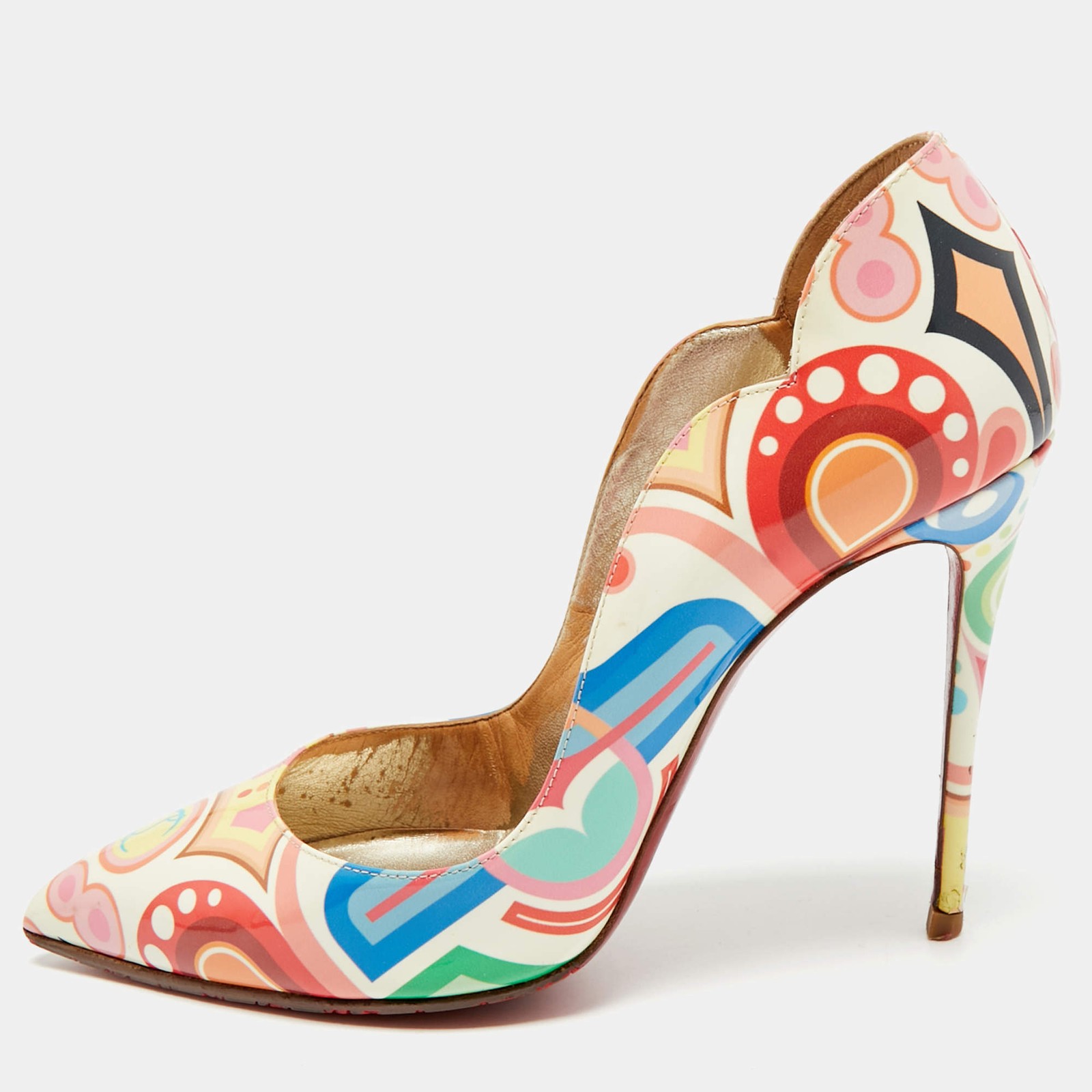 Christian Louboutin Hot Chick Size 38 Multicolor Patent Leather Pumps