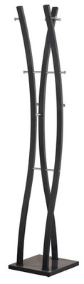Garderobenständer Kleiderständer Standgarderobe Deko Metall schwarz 35x35x179 cm