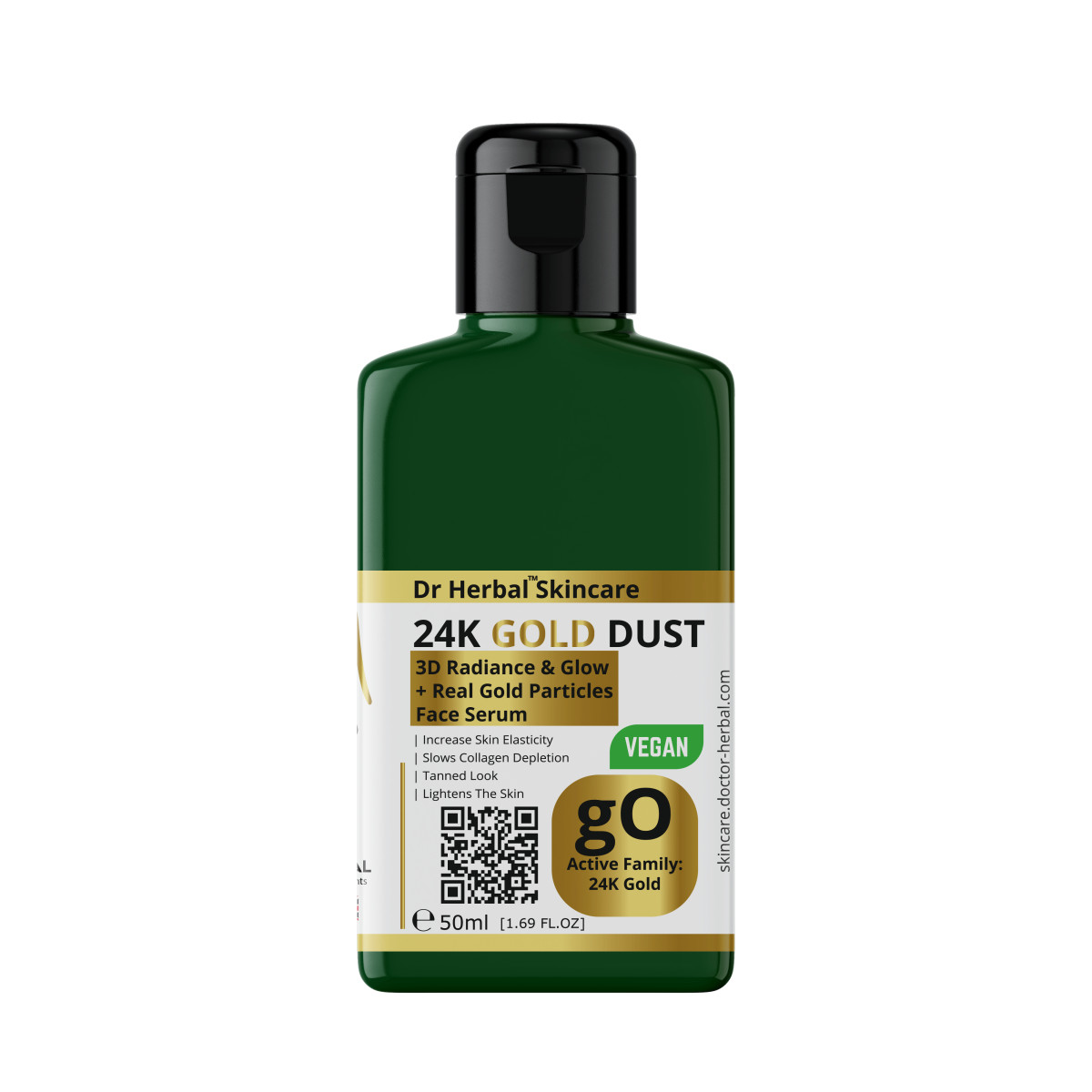 DR HERBAL Face Serum 50ml with 24K Gold Dust Collagen & Silk Amino Acids