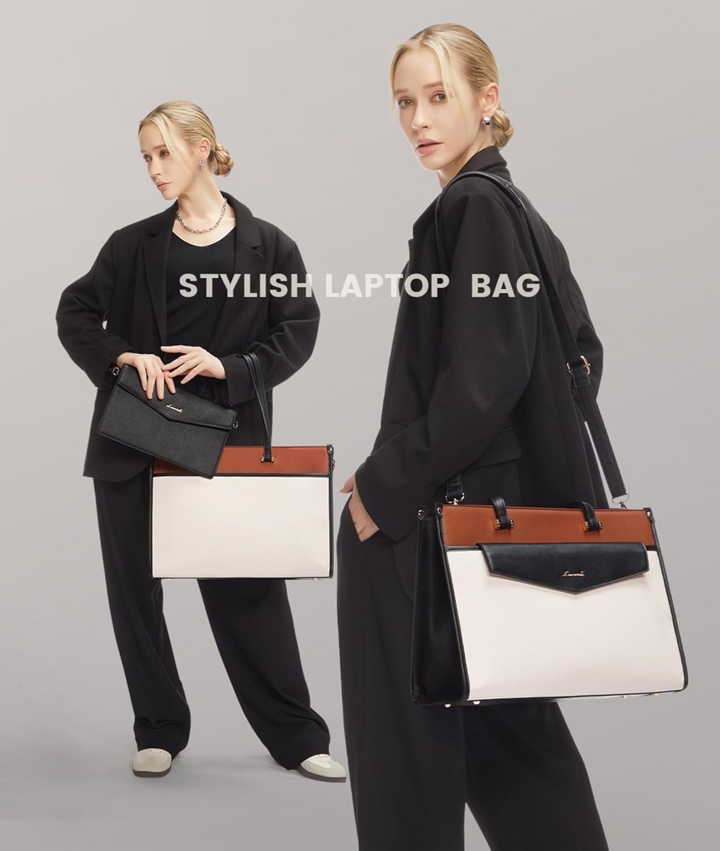 Versatile 2-in-1 Professional Laptop Bag for Women - 15.6'' Tote