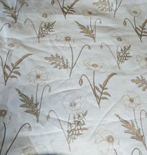 Betsy Textiles Poppy White Fabric -SOLD BY THE YARD -9 YARDS AVAILABLE 