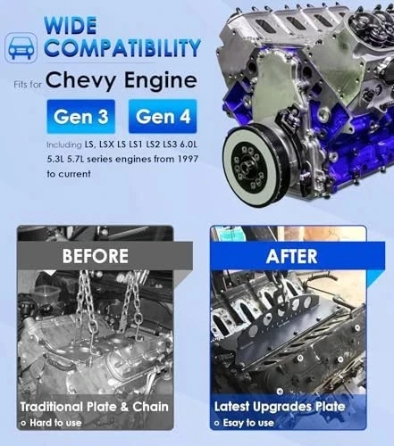 Placa de elevación del motor LS Soporte de placa de elevación del motor LS para polipasto Chevy serie LS Foto 4 de 4