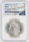 1882-CC Morgan Silver Dollar NGC MS63 S$1 Carson City Minted No Reserve