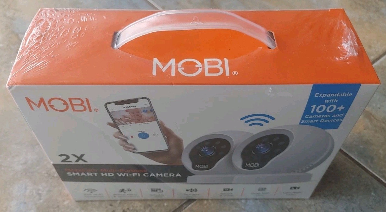 MOBI - Cam Pro HD 2 Pack Wi-Fi Pan & Tilt Video Baby Monitor with 2-way Audio