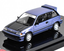AL HobbyJapan 1:64 1984 Blue Carbon CIVIC Si E-AT Model Diecast Collect Car