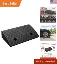 Curb Ramp Portable Lightweight Heavy Duty Plastic Threshold Ramp for Driveway...