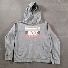 Nike Vintage Y2K White Tag Youth Hoodie Graphic Print Long Sleeve Pull Over Sz L