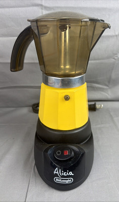 Delonghi EMK-6 Alicia Yellow Electric ''Moka'' Espresso Coffee Maker