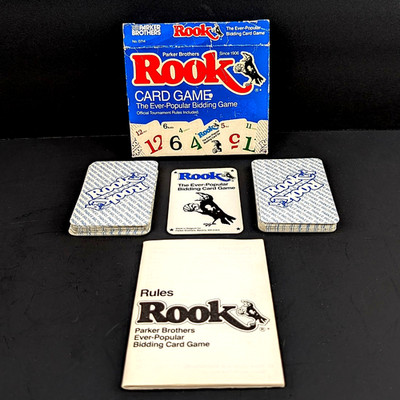 Vtg Rook Card Game Parker Brothers 1985 Blue Box Complete 57 Cards & Rook Bird 
