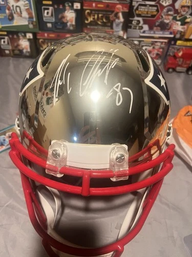 Rob Gronkowski Autographed Speed Replica Helmet New England Patriots. Read Info