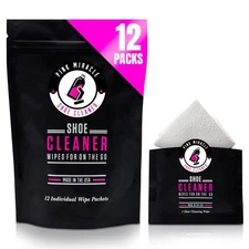Pink Miracle Shoe Cleaner Quick Wipes for Dirt, Scuffs and Grime Clean Up
