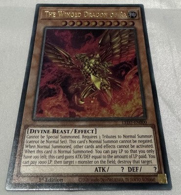 Yugioh Der Geflügelte Drache von Ra LED7-DE000 Ultra Rare 1. Auflage NM