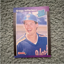 Donruss 1989 Gregg Jefferies Rated Rookie #35 New York Mets Baseball Card. rookie card picture