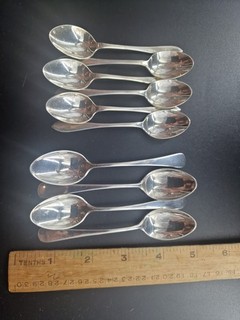 2 Sets Sterling Silver Coffee Spoons. 119g Total. Excellent Condition
