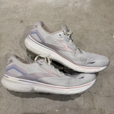 Brooks Ghost 15 Womens Size 11 B White Pink Running Shoes Sneakers 1203801B199
