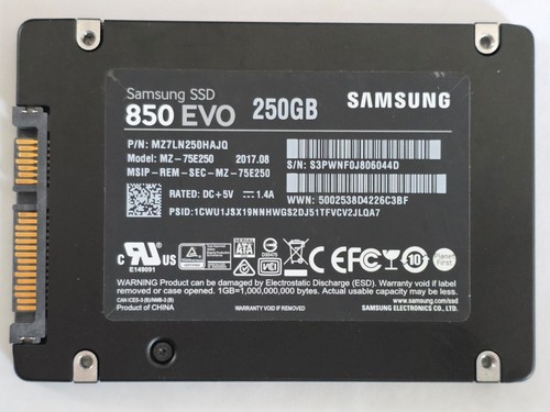 250GB Samsung 850 EVO MZ-75E250 - SATA III 2,5 Zoll SSD