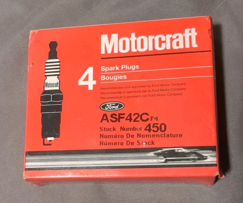 SP-450 FORD MOTORCRAFT SPARK PLUG LOT OF 4 ASF42C Genuine