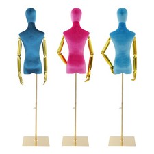 Dress Form Female Mannequin with Adjustable Arms and Square Base