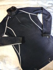 Ulvang 80% Merino Wool Thermo Sz M-L Base Layer TShirt  Long Sleeve 1/4 Zip